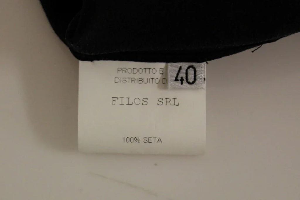 FILOS Black Bronze Silk Sleeveless Above Sheath Dress - Zeiniez