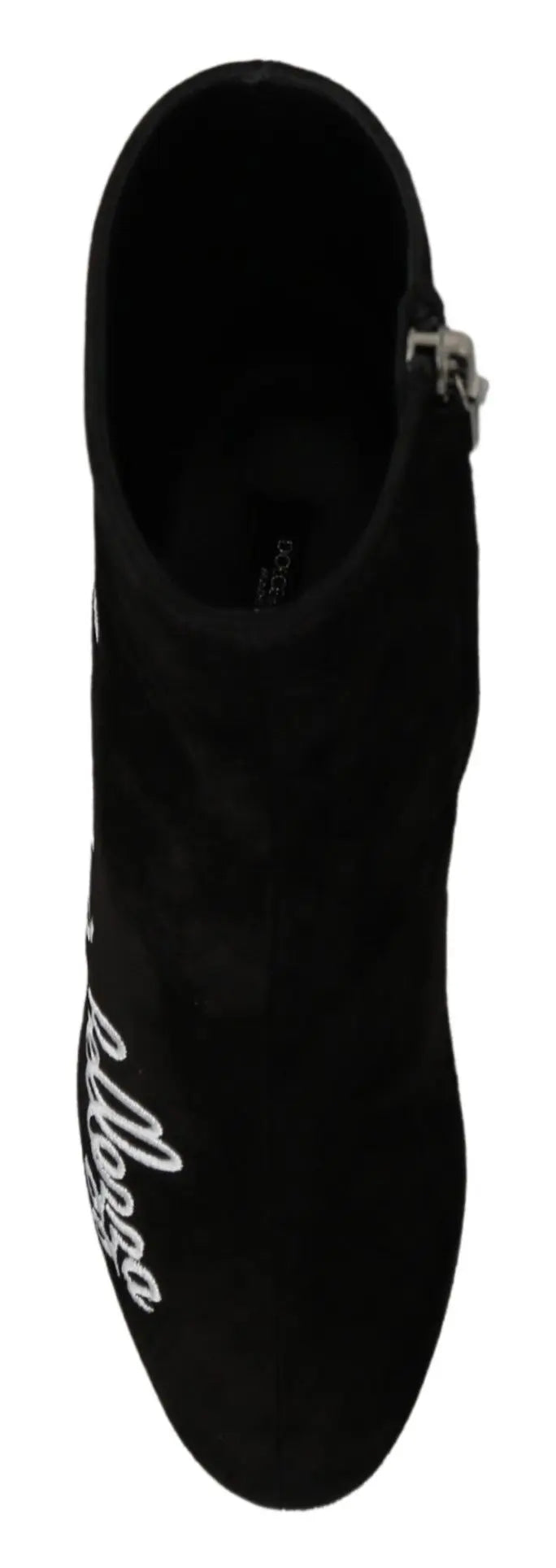 Dolce & Gabbana Black Suede L'Amore E'Bellezza Boots Shoes - Zeiniez