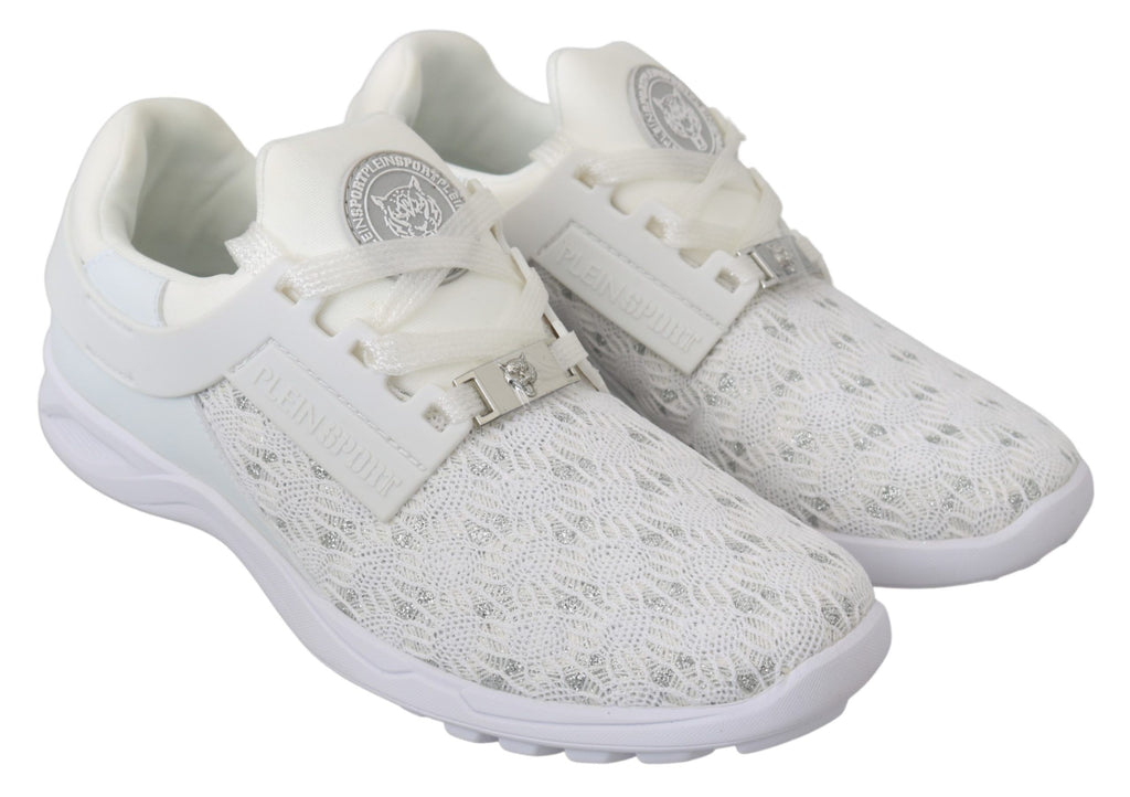 Philipp Plein White Polyester Casual Sneakers Shoes - Zeiniez