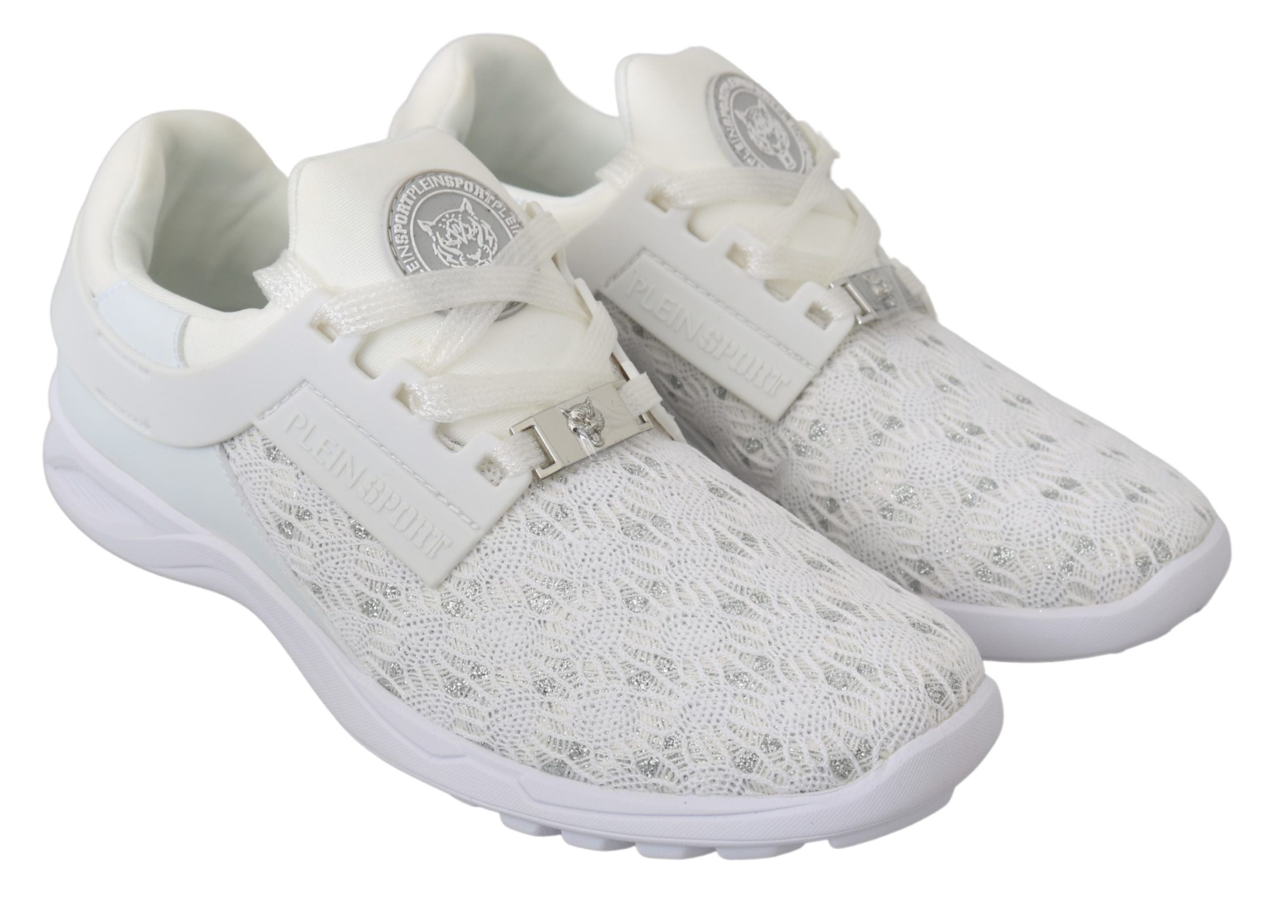 Philipp Plein White Polyester Casual Sneakers Shoes - Zeiniez