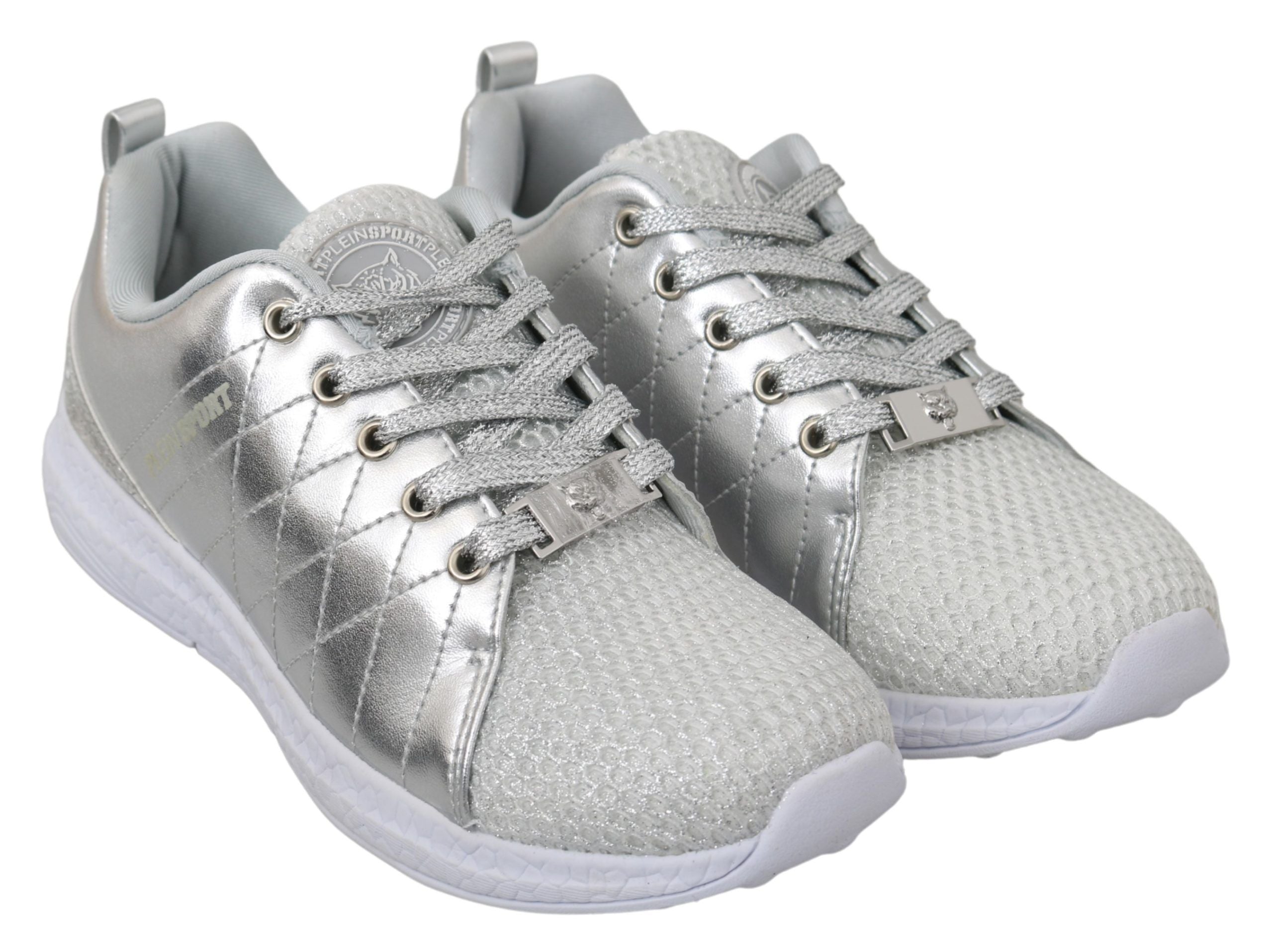 Philipp Plein Gisella Silver Polyester Sneakers Shoes - Zeiniez