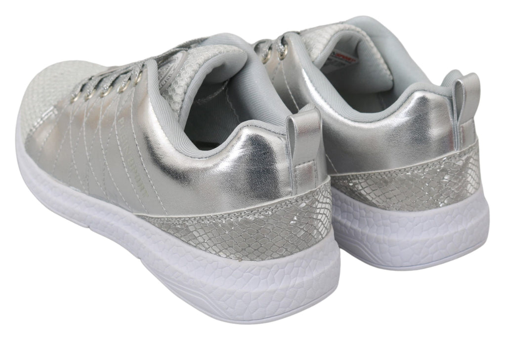 Philipp Plein Gisella Silver Polyester Sneakers Shoes - Zeiniez