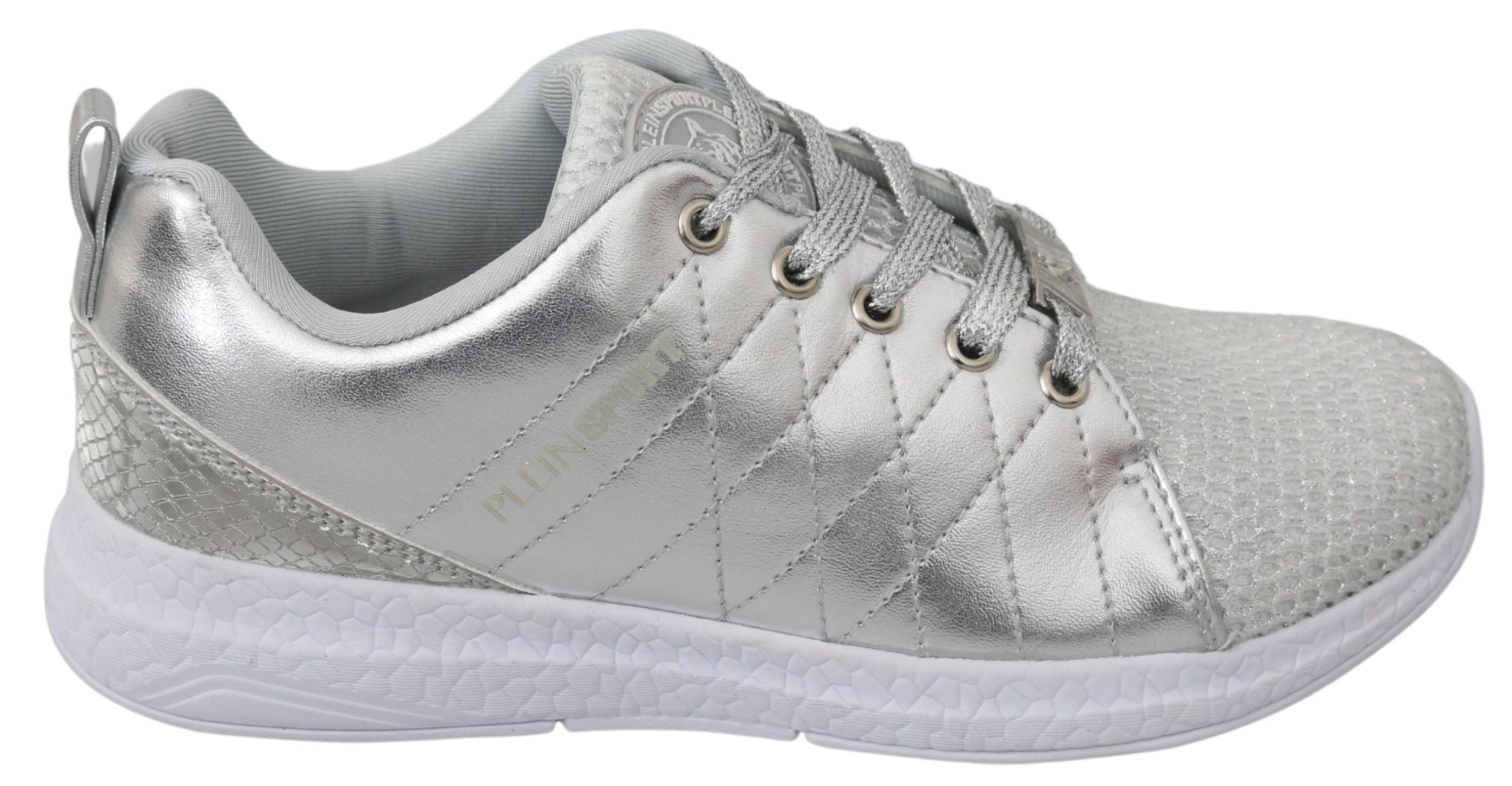 Philipp Plein Gisella Silver Polyester Sneakers Shoes - Zeiniez