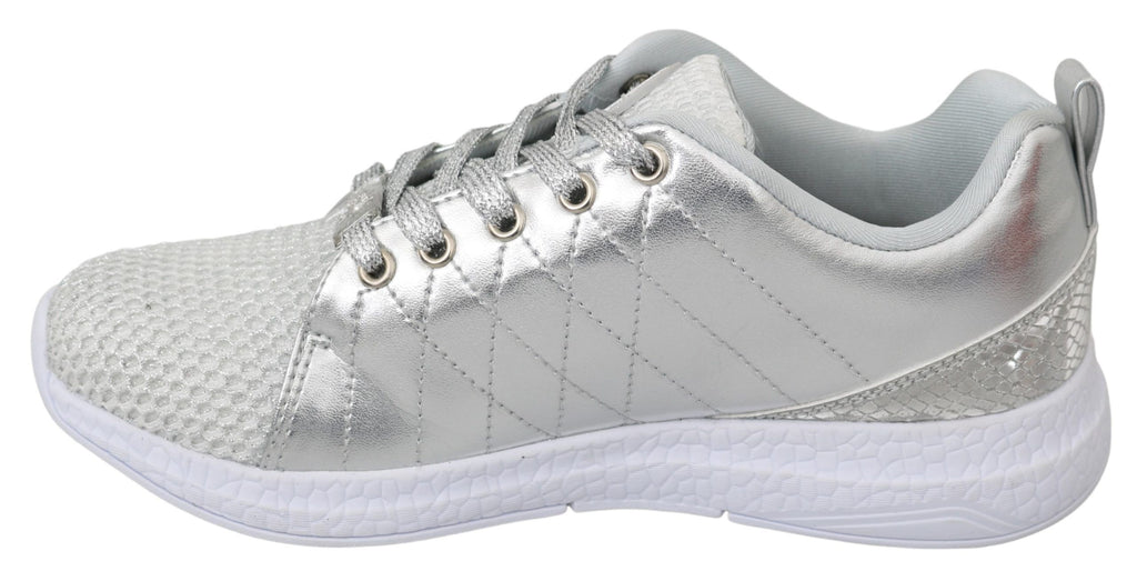 Philipp Plein Gisella Silver Polyester Sneakers Shoes - Zeiniez