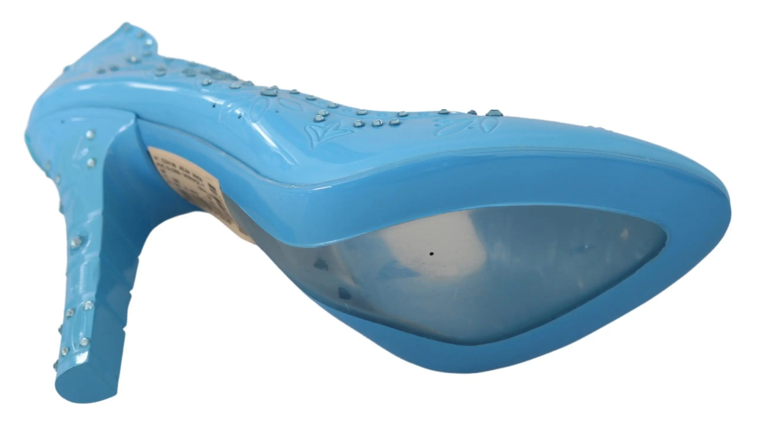 Dolce & Gabbana Blue Crystal Floral CINDERELLA Heels Shoes - Zeiniez