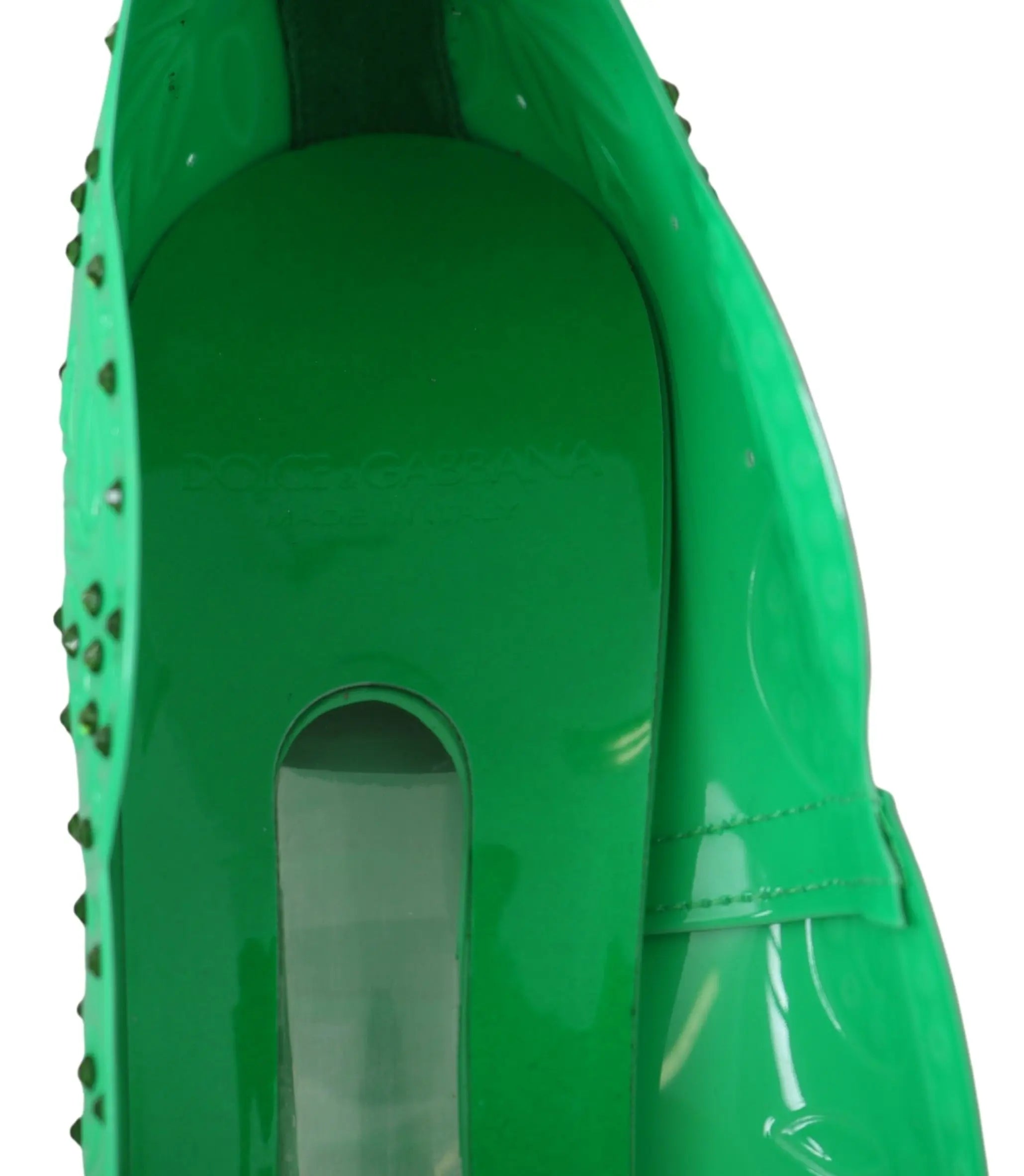 Dolce & Gabbana Green Crystal Floral CINDERELLA Heels Shoes - Zeiniez