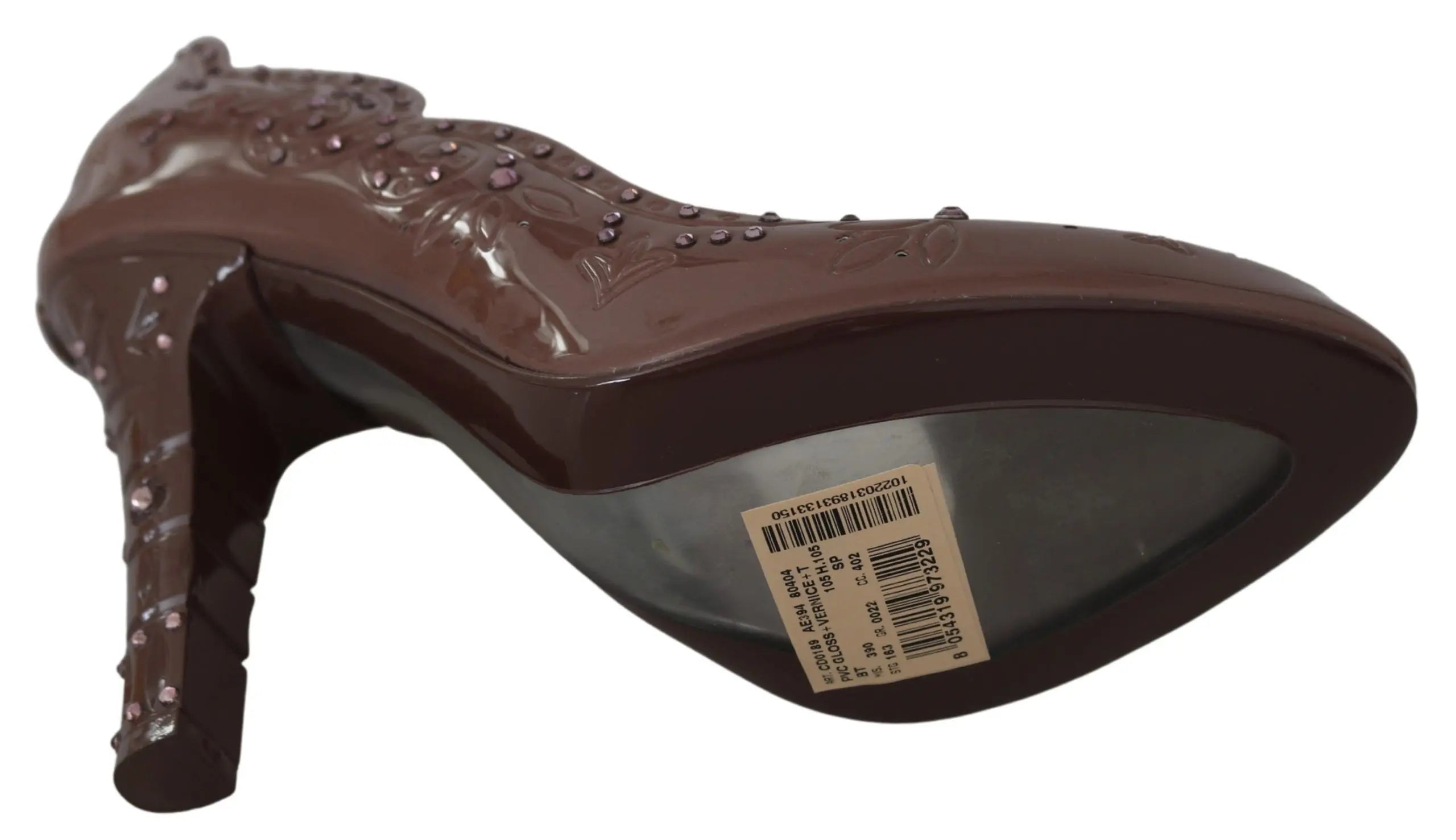 Dolce & Gabbana Brown Floral Crystal Heels CINDERELLA Shoes - Zeiniez