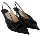 Jimmy Choo Black Patent Leather Annabell 85 Pumps - Zeiniez