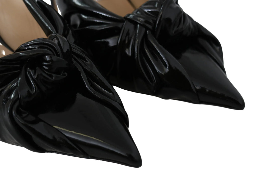 Jimmy Choo Black Patent Leather Annabell 85 Pumps - Zeiniez