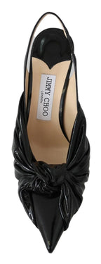 Jimmy Choo Black Patent Leather Annabell 85 Pumps - Zeiniez