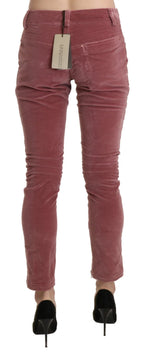 Ermanno Scervino Red Mid Waist Skinny Cotton Pants - Zeiniez
