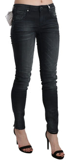 Acht Black Washed Low Waist Skinny Denim Trouser - Zeiniez