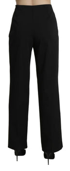 BENCIVENGA Black High Waist Straight Dress Trouser Pants - Zeiniez