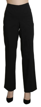 BENCIVENGA Black High Waist Straight Dress Trouser Pants - Zeiniez