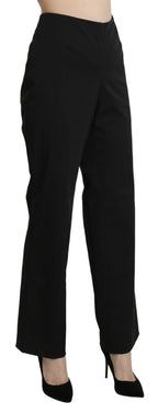 BENCIVENGA Black High Waist Straight Dress Trouser Pants - Zeiniez