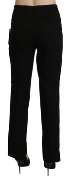 BENCIVENGA Black High Waist Straight Dress Trouser Pant - Zeiniez