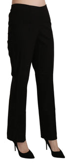 BENCIVENGA Black High Waist Straight Dress Trouser Pant - Zeiniez