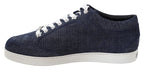 Jimmy Choo Miami Blue Denim Sneakers - Zeiniez