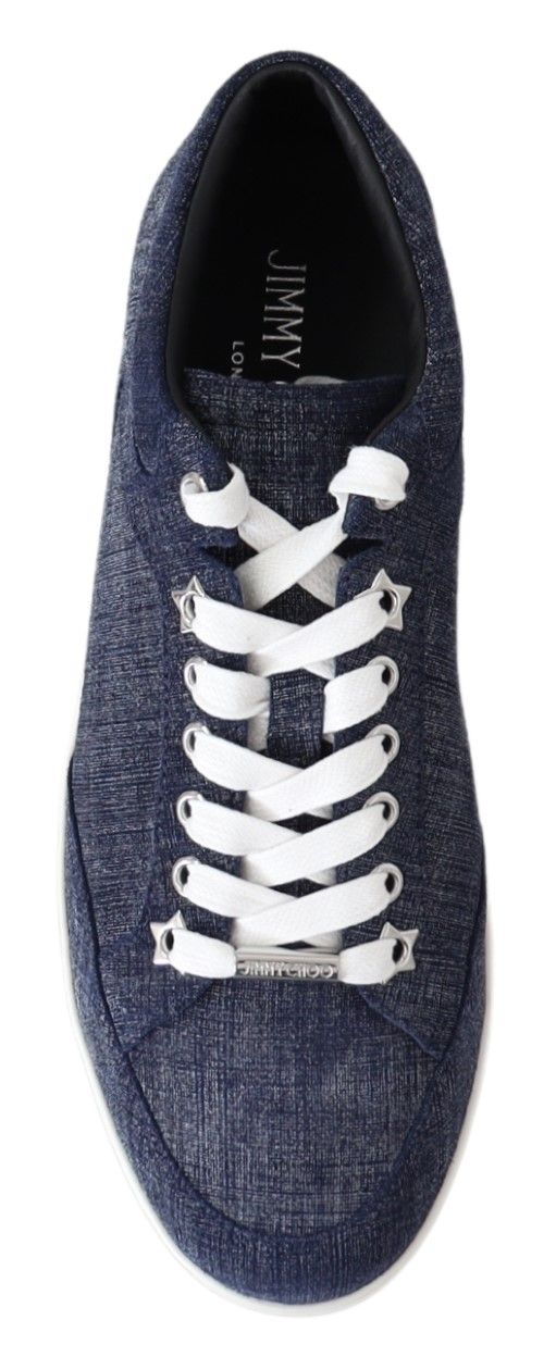 Jimmy Choo Miami Blue Denim Sneakers - Zeiniez