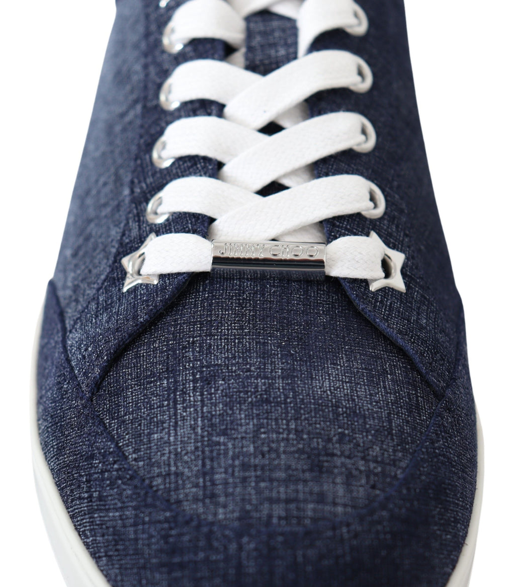 Jimmy Choo Miami Blue Denim Sneakers - Zeiniez