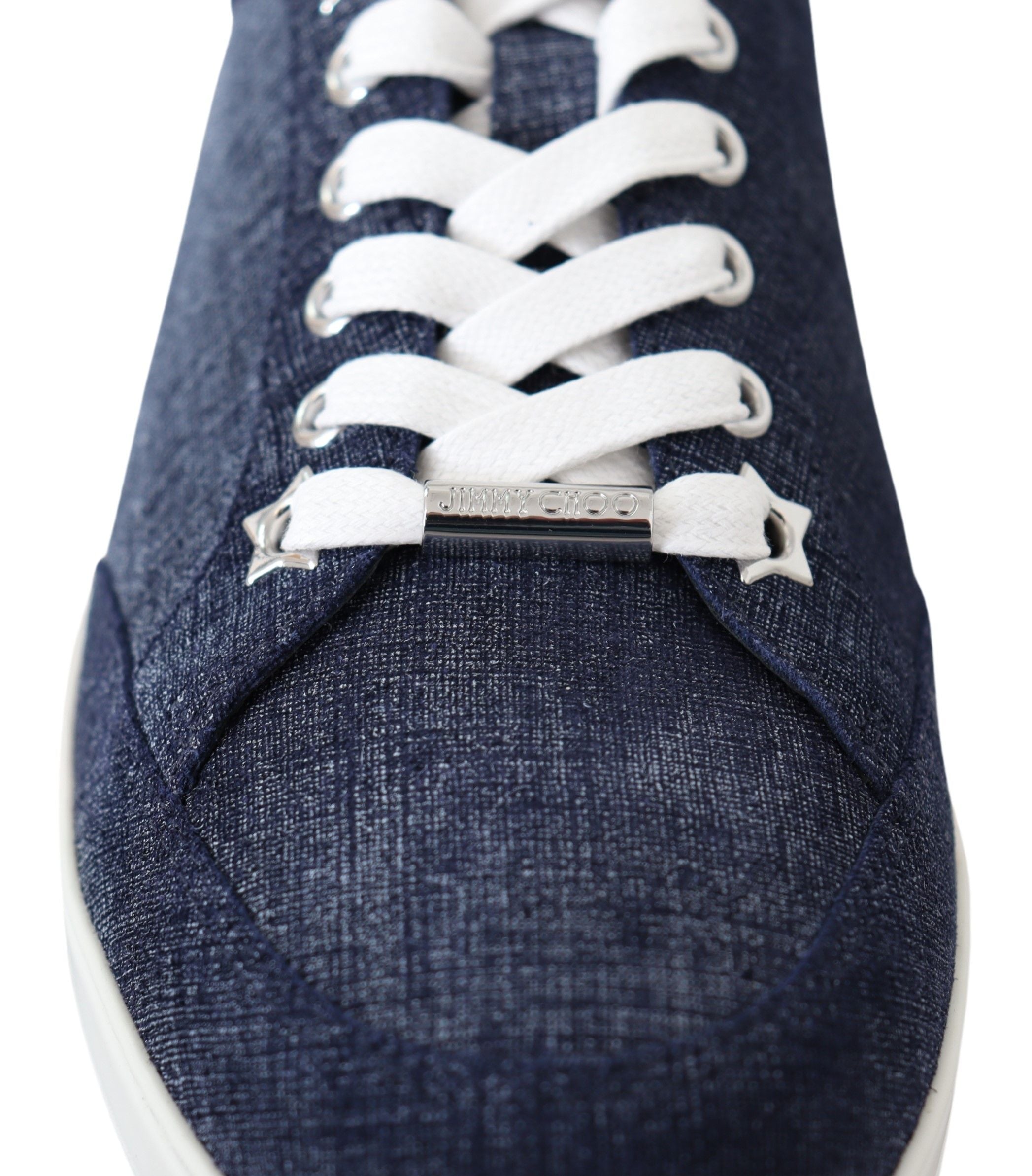 Jimmy Choo Miami Blue Denim Sneakers - Zeiniez