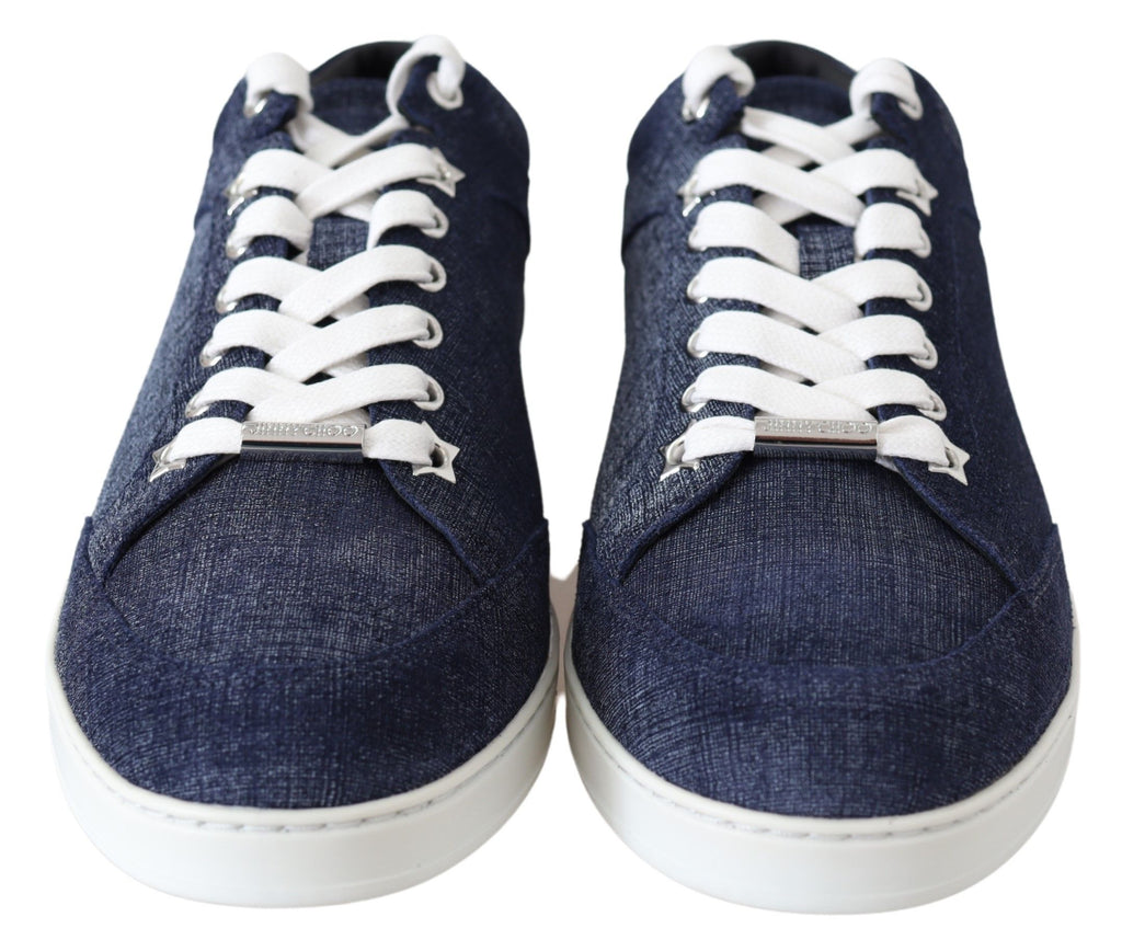 Jimmy Choo Miami Blue Denim Sneakers - Zeiniez