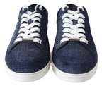 Jimmy Choo Miami Blue Denim Sneakers - Zeiniez