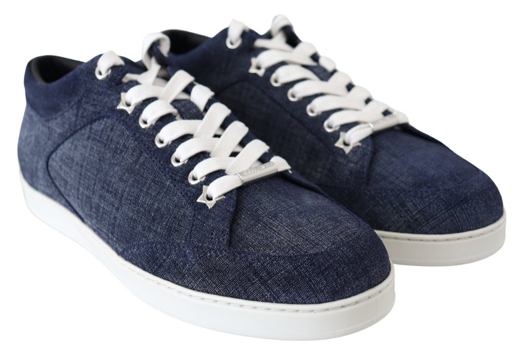 Jimmy Choo Miami Blue Denim Sneakers - Zeiniez