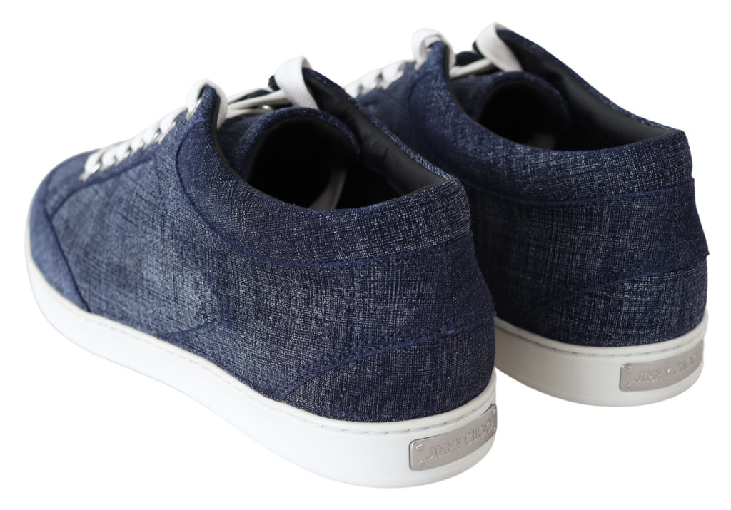 Jimmy Choo Miami Blue Denim Sneakers - Zeiniez