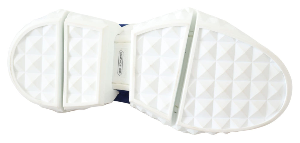 Jimmy Choo Diamond Blue Orange Leather Sneaker - Zeiniez