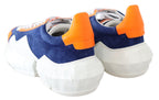 Jimmy Choo Diamond Blue Orange Leather Sneaker - Zeiniez