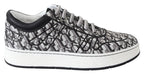 Jimmy Choo Silver Black Glitter Hawaii Sneakers - Zeiniez