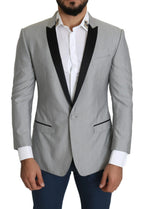 Dolce & Gabbana Light Gray Single Breasted SARTORIA Blazer - Zeiniez