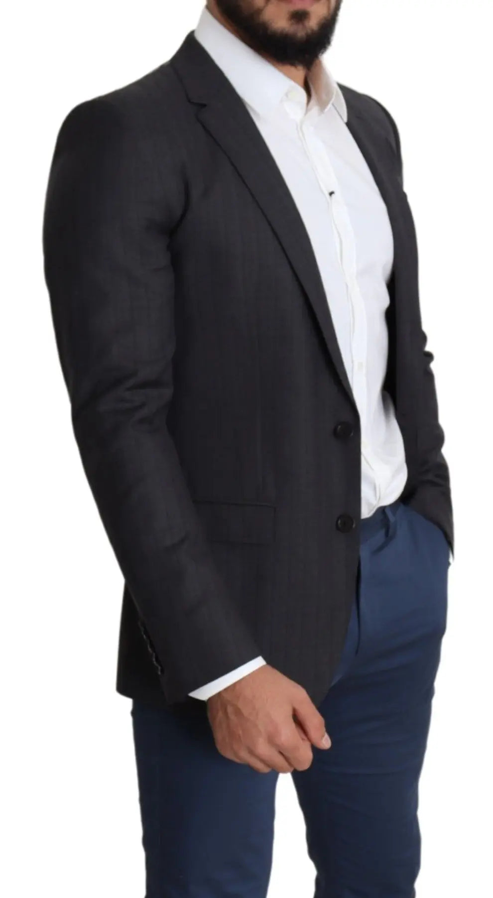 Dolce & Gabbana Black Wool Single Breasted Coat MARTINI Blazer - Zeiniez