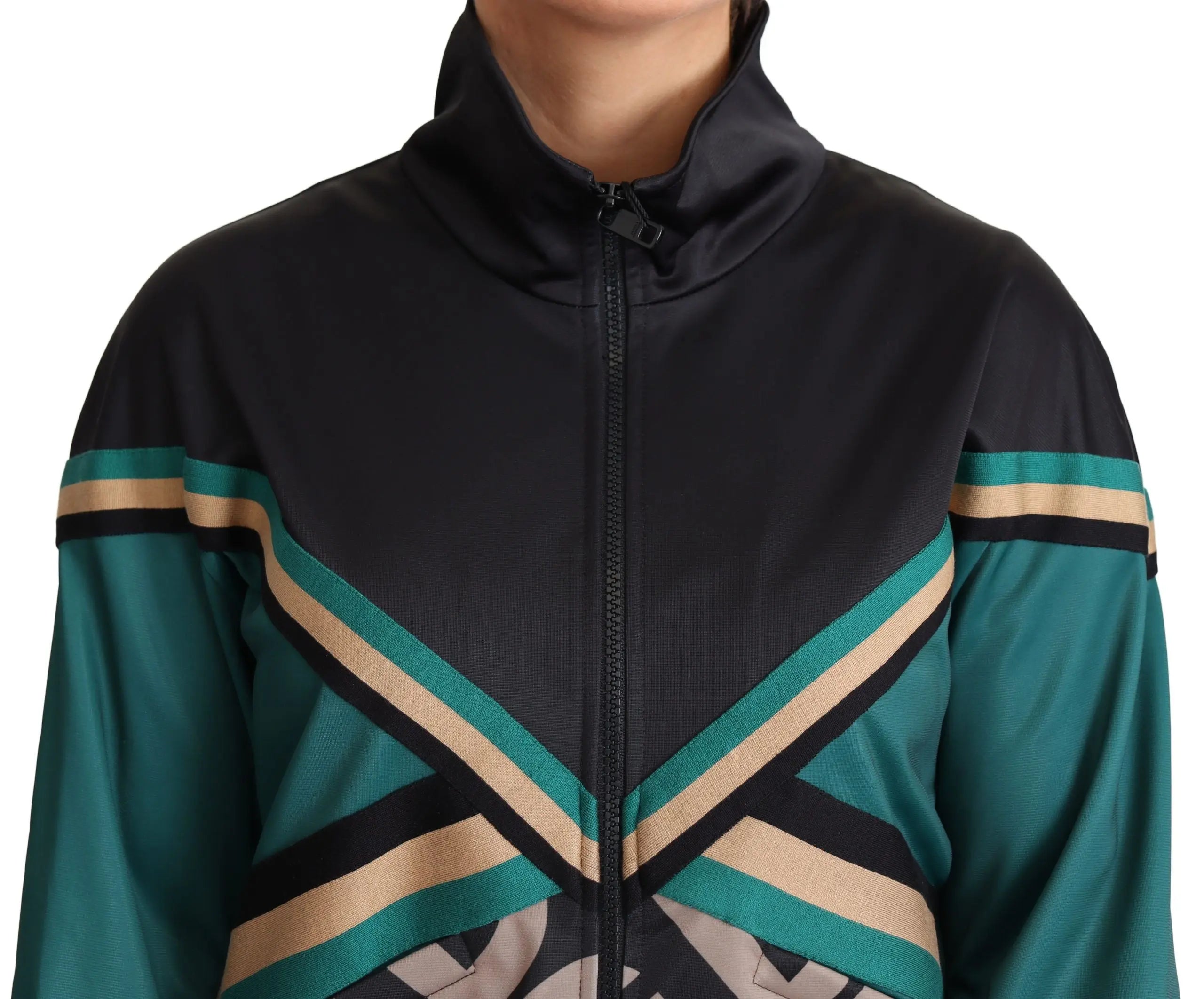 Dolce & Gabbana Multicolor DG Logo Mania Track Bomber Jacket - Zeiniez