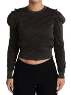 Dolce & Gabbana Black Gold Cropped Women Pullover Sweater - Zeiniez