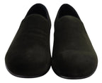 Dolce & Gabbana Green Velvet Slip On Mens Loafers Shoes - Zeiniez