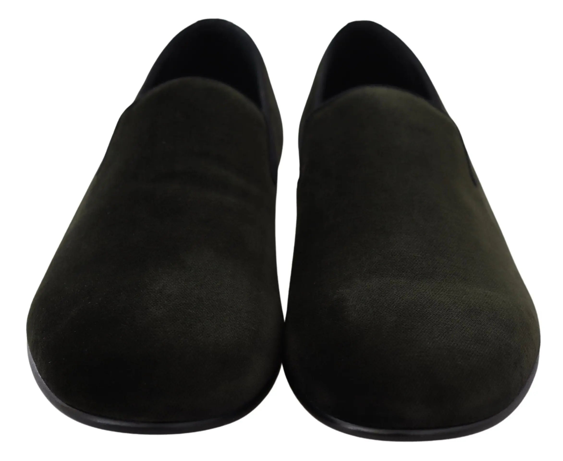 Dolce & Gabbana Green Velvet Slip On Mens Loafers Shoes - Zeiniez