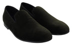 Dolce & Gabbana Green Velvet Slip On Mens Loafers Shoes - Zeiniez