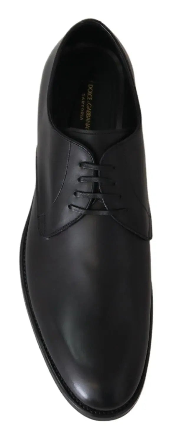 Dolce & Gabbana Black Leather SARTORIA Hand Made Shoes - Zeiniez