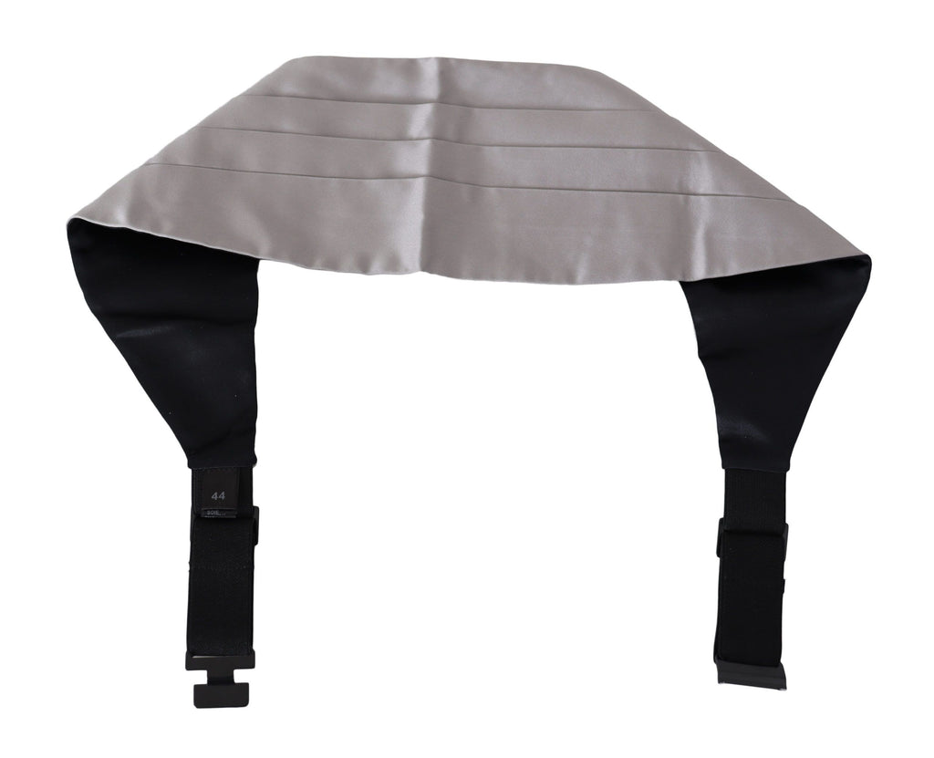 Dolce & Gabbana Gray Men Waist Belt 100% Silk Cummerbund - Zeiniez