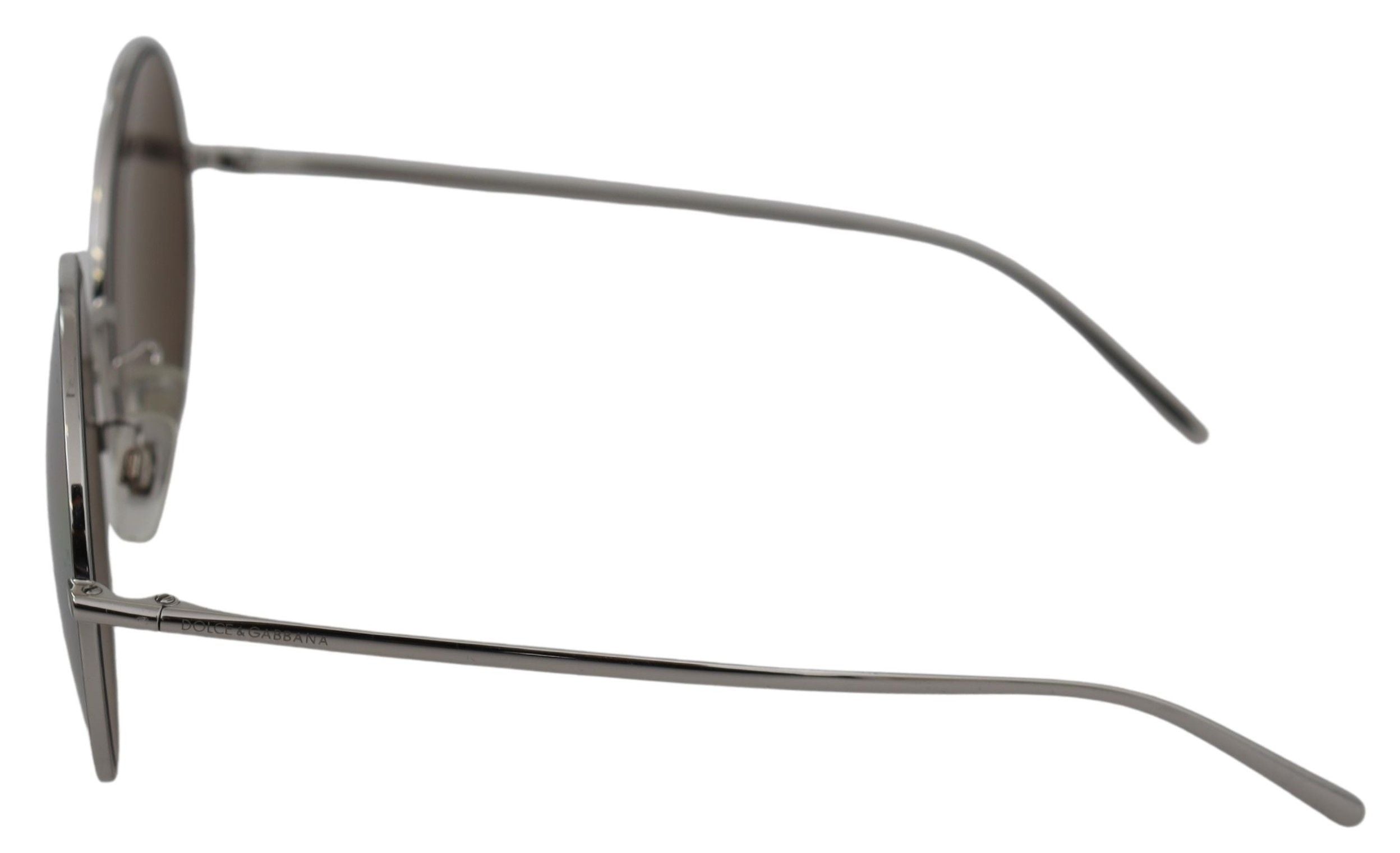 Dolce & Gabbana Silver Plated Round Gray Le nses Women Sunglasses - Zeiniez
