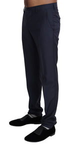 Dolce & Gabbana Navy Blue Dress Formal Men Trouser Pants - Zeiniez