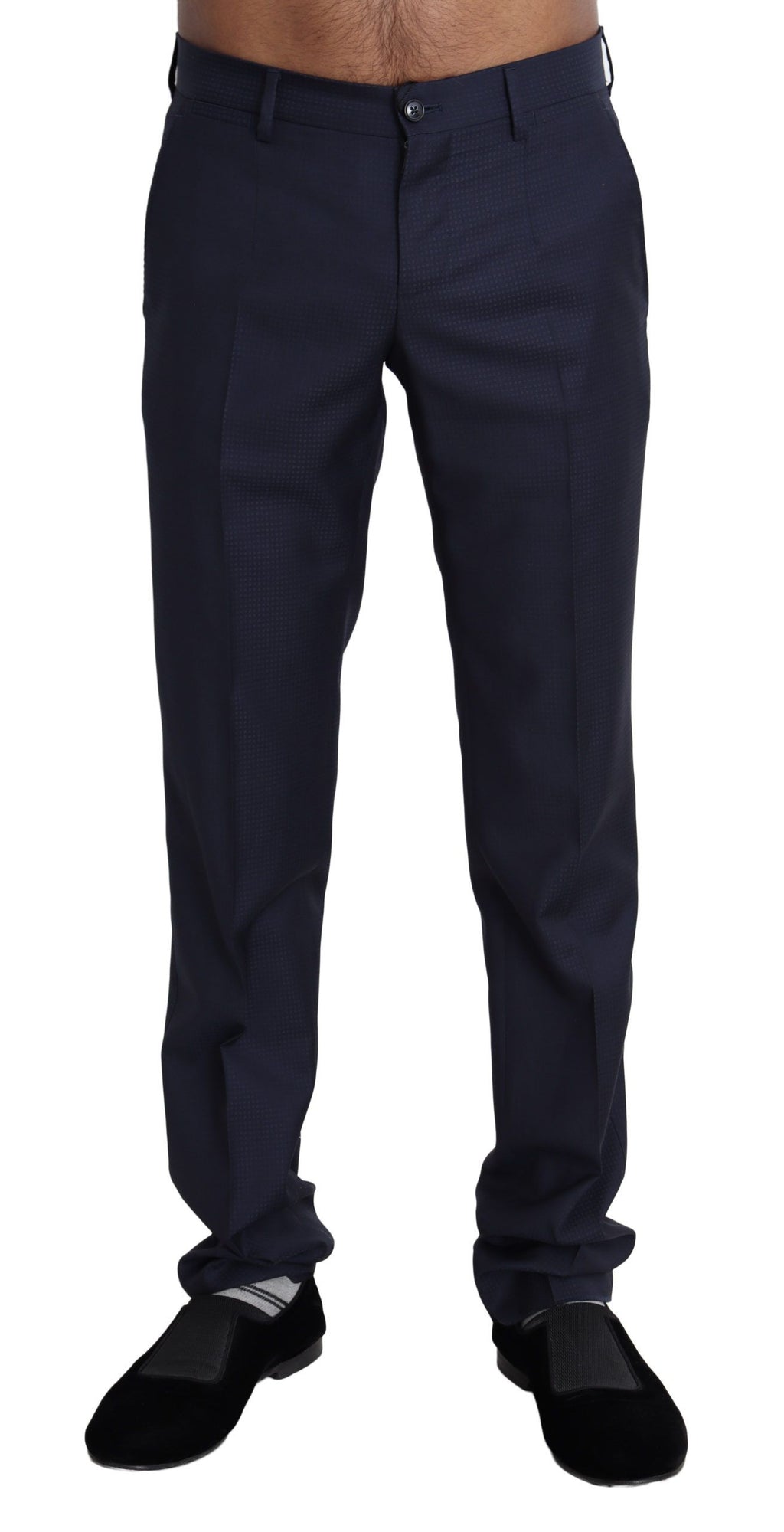 Dolce & Gabbana Navy Blue Dress Formal Men Trouser Pants - Zeiniez