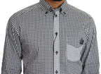 Dolce & Gabbana Black White Checkered Casual Shirt - Zeiniez
