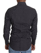 Dolce & Gabbana Black White Polka Dots Casual Shirt - Zeiniez