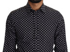 Dolce & Gabbana Black White Polka Dots Casual Shirt - Zeiniez