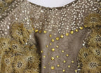 Lanre Da Silva Ajayi GOLD Long Lace Maxi Crystal Dress - Zeiniez