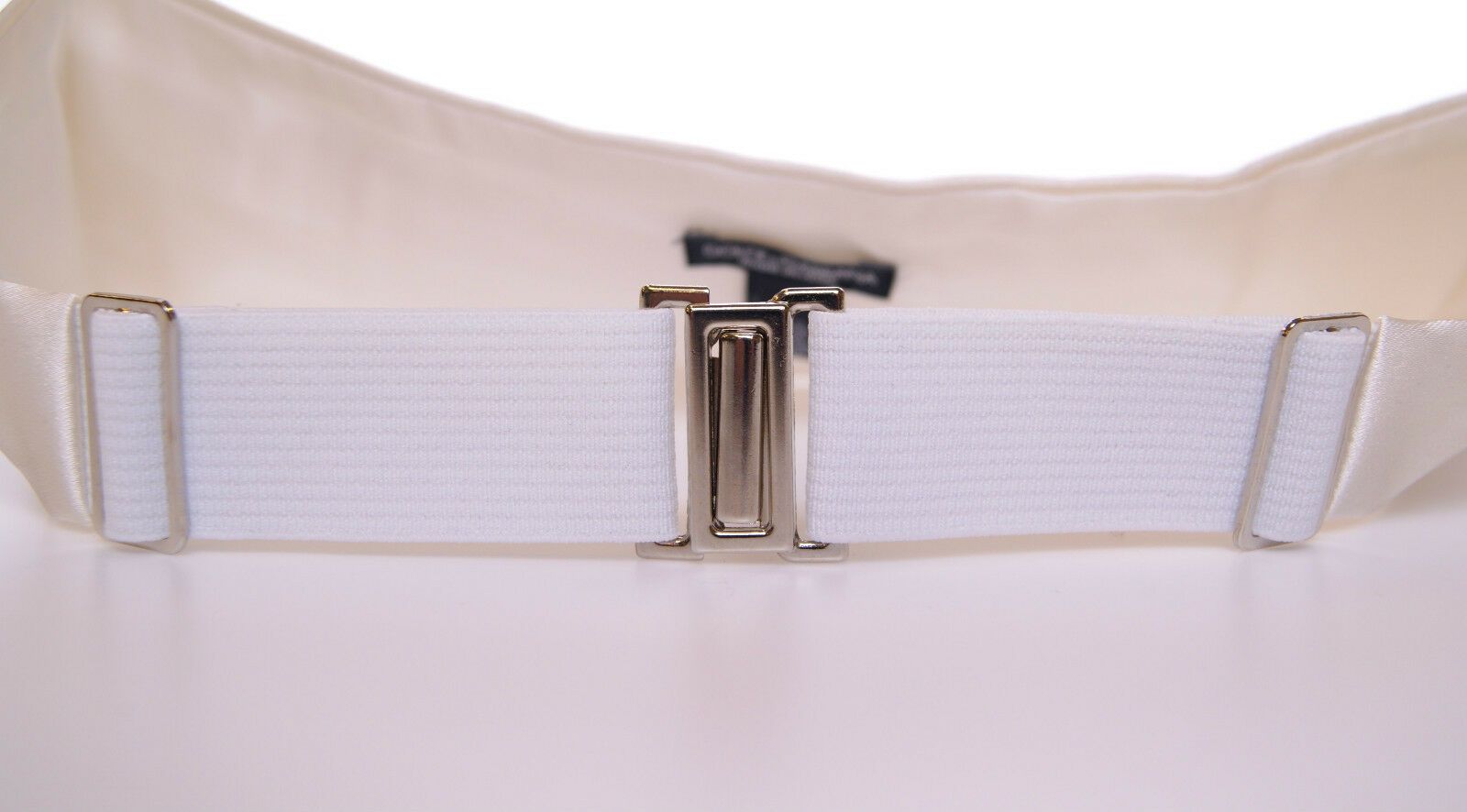 Dolce & Gabbana White Waist Tuxedo Smoking Belt Cummerbund - Zeiniez