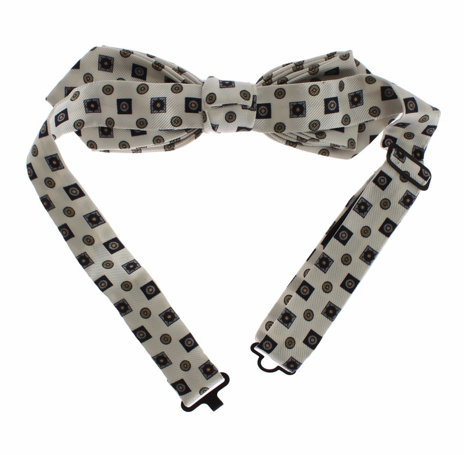 Dolce & Gabbana White Silk Bowtie Leather Men Belt Gift Box - Zeiniez